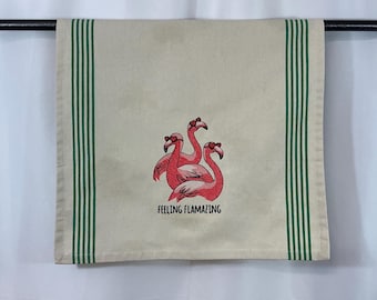 Feeling Flamazing Flamingo Kitchen Towel | Perfect Gift for Mom & Flamingo Enthusiasts