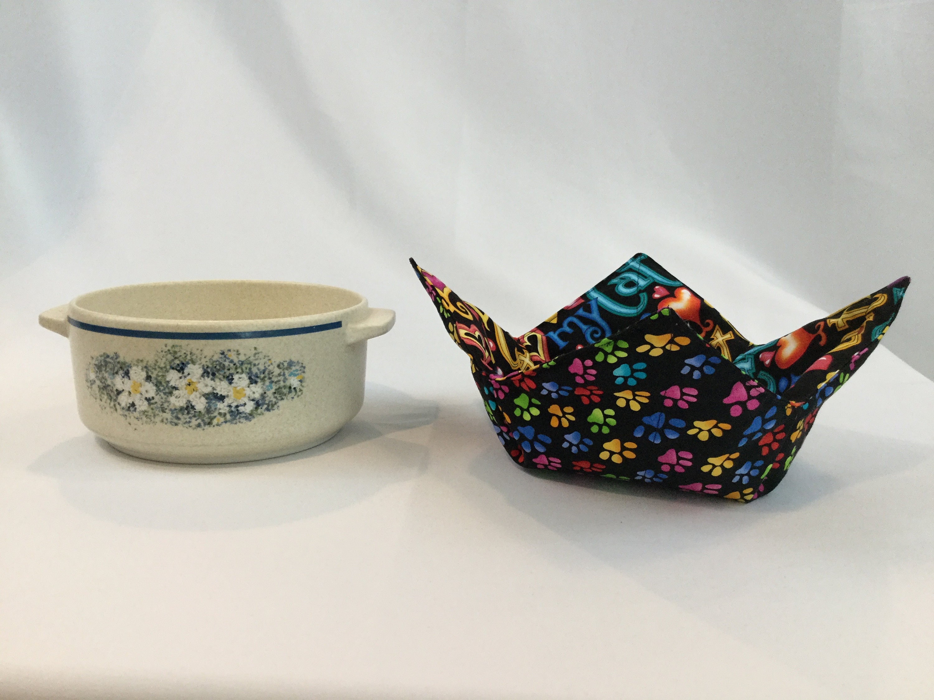 Microwave Bowl Cozy 8 Large I Love My Cat Cozy; Plenty of Cat Love and