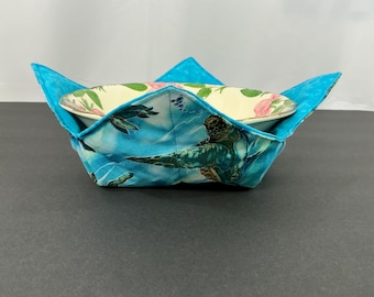 Microwave Safe Sea Turtle Bowl Cozy | Large Reversible Design for Dorm Room & Ice Cream Bliss