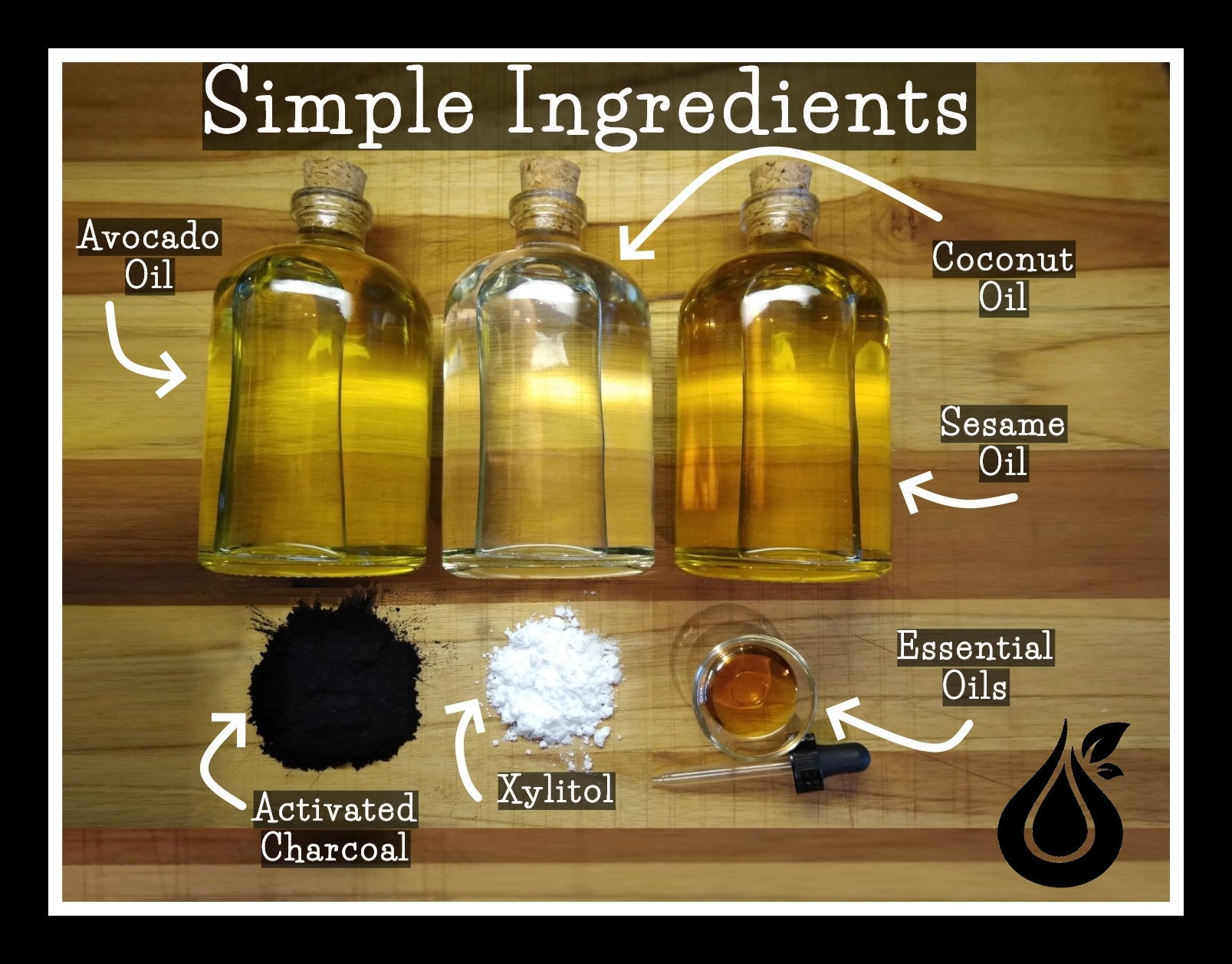 Black Oil Mouthwash for Oil Pulling W/ Powerful Xylitol & Activated