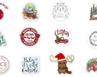 Paquete de pegatinas de Navidad