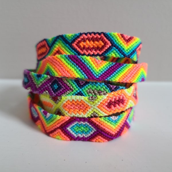 Neon Friendship Bracelet, VSCO Bracelet, Handmade Woven Friendship Bracelet