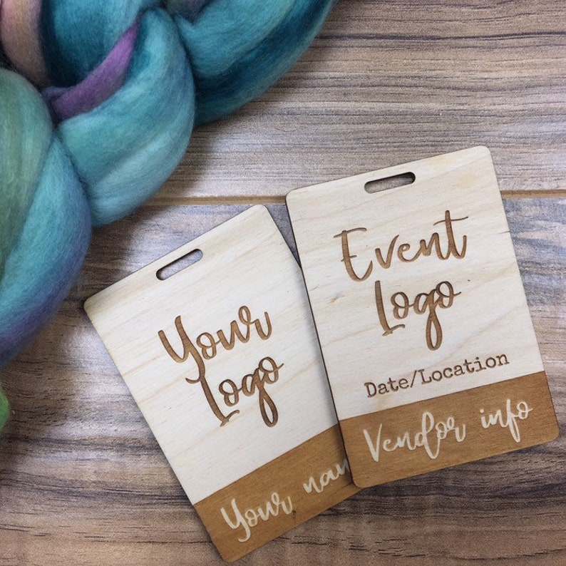 Personalised Name Badge. Custom Id badge for vendors small Etsy