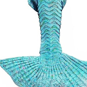 Adult size, Mermaid throw, Mermaid blanket, Mermaid tail, crochet mermaid blanket, Cocoon Blanket, Yarn, Knitted Mermaid Tail, mermaid