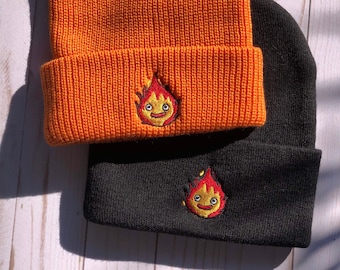 Fire | Fire Embroidered | Beanie | Howls inspired