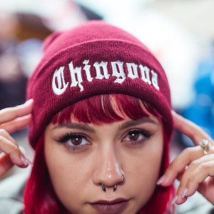 Chingona Beanie ( Old English Text )