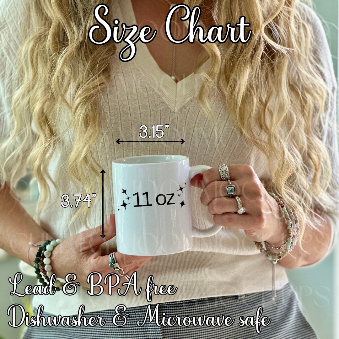 Ceramic Mug Size Chart: 11 Oz Mug Measurements (digital PNG) - Etsy