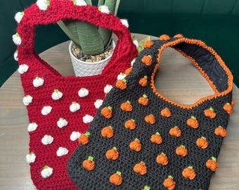 Crochet Pumpkin Purse: Handmade Autumn Shoulder Bag