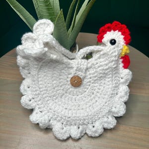 Crochet Chicken Crossbody Bag: Handmade Purse