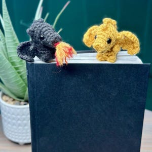 Handmade Dragon Crochet Bookmark | Fantasy Book Lover Gift | Cute Dragon Bookmark | Fantasy Inspired | Bookworm Gift