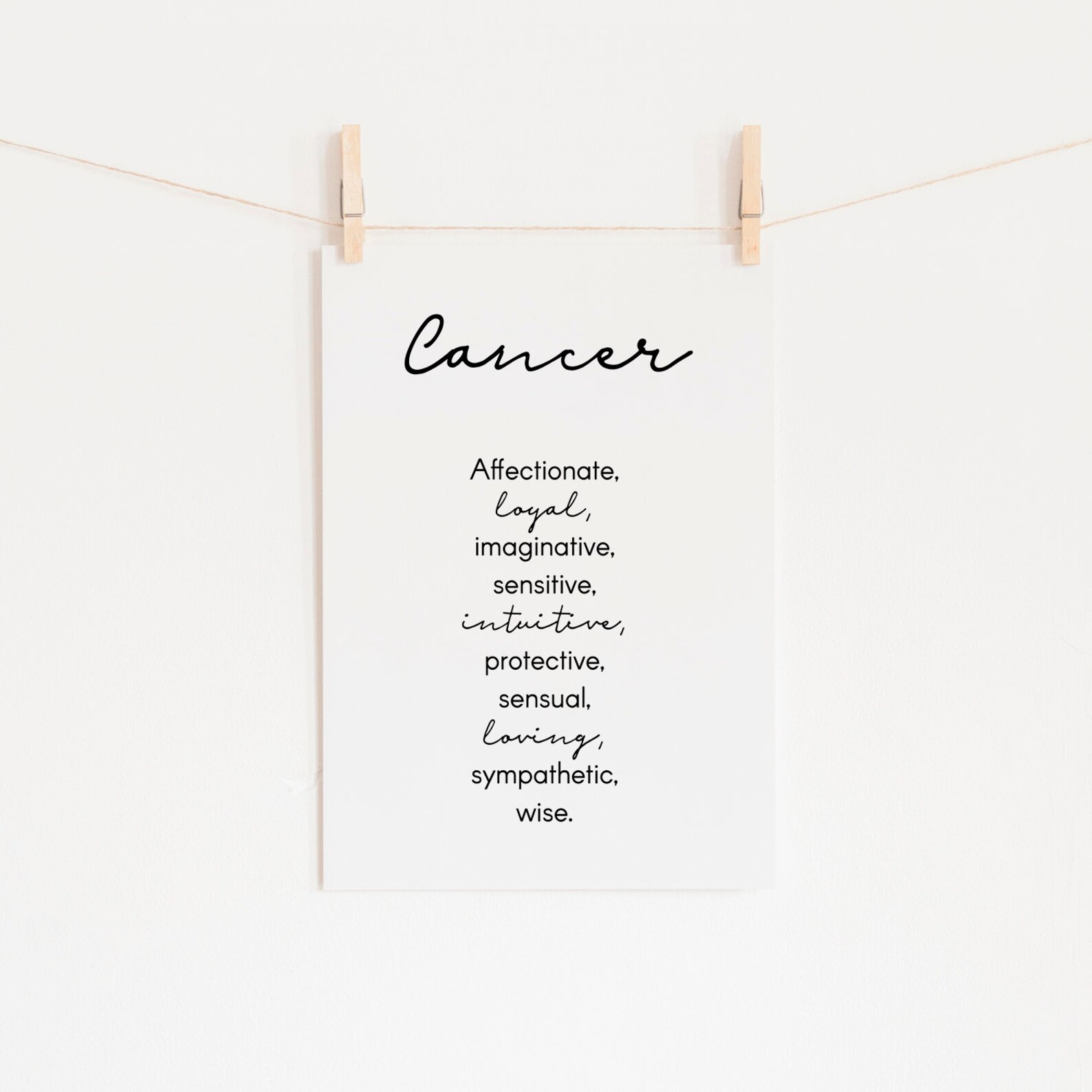 PRINTABLE // Cancer Wall Art Print Cancer Gift Gift for Etsy