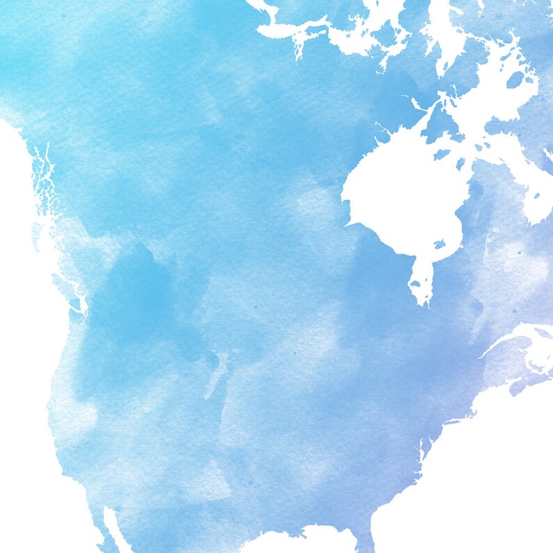 Pastel World Map Print Pastel Watercolor World Map Pastel Etsy