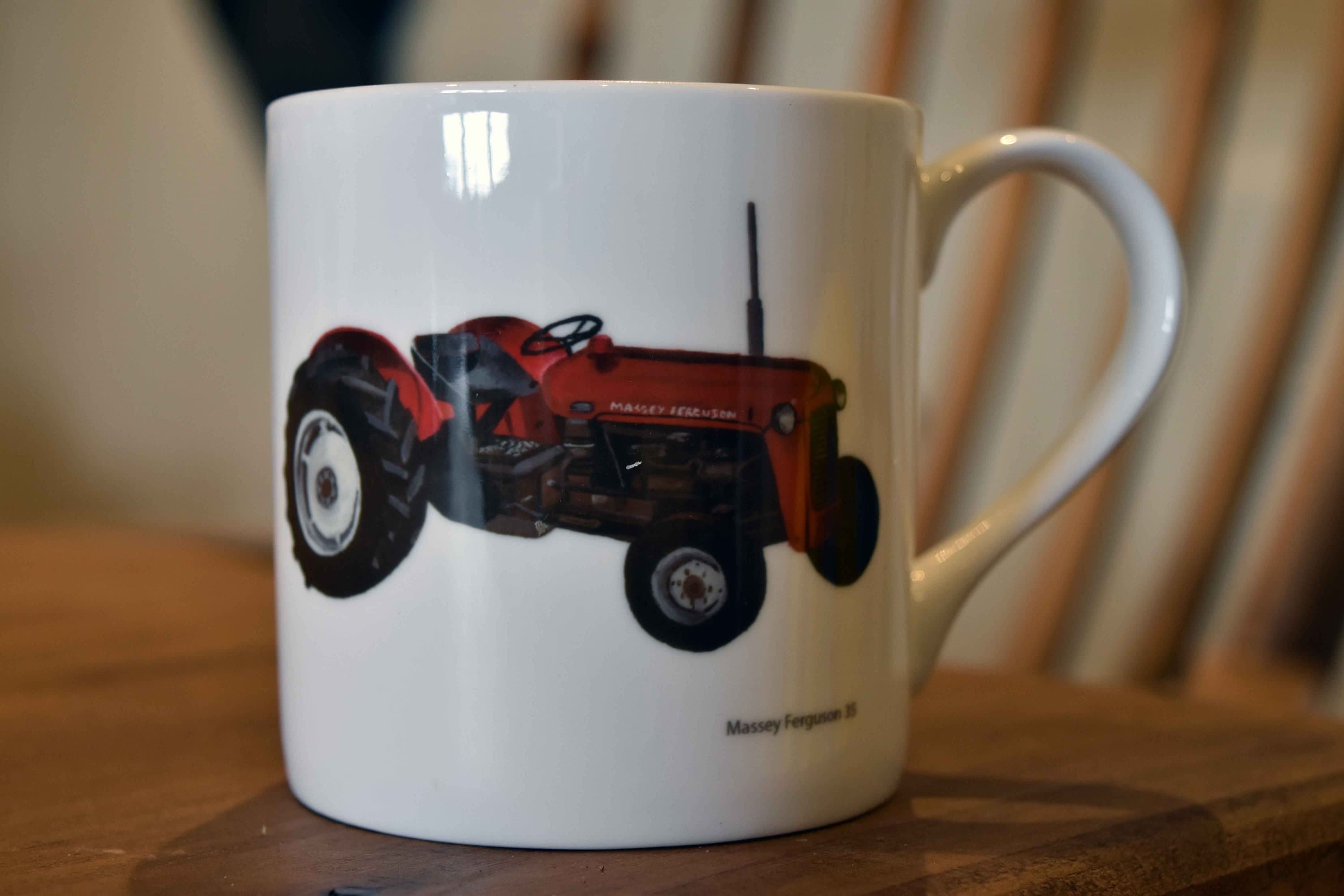 Stoneware Mug Classic Tractor Mug Gift For Him Massey Ferguson 35 Vintage Tractor Mug