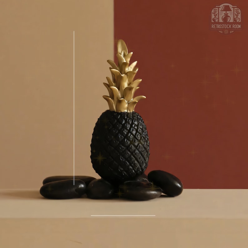 Pineapple Statue Home Pineapple Model Decor Gold Pineapple Sculpture Silver Pineapple Ornament Interior Design Pineapple Decor Black