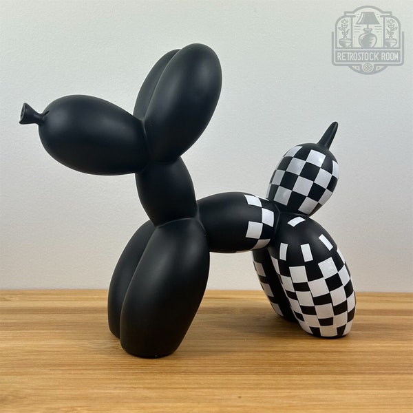 Balloon Dog Statue Figurine Modern Home Decor Dog Model Checker Design Dog Sculpture | Balloon Sculpture