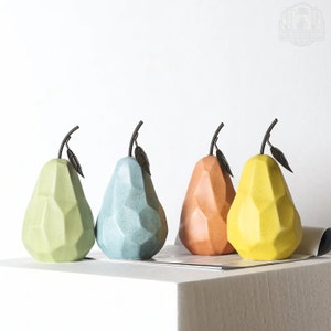 Pear Figurine Fruit Model Home Decor - Modern Pear Design Artificial Fruit Pear Home Decor