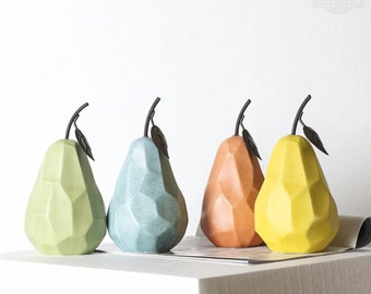Pear Figurine Fruit Model Home Decor - Modern Pear Design Artificial Fruit Pear Home Decor