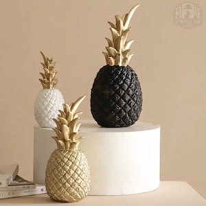 Pineapple Statue Home Pineapple Model Decor Gold Pineapple Sculpture Silver Pineapple Ornament Interior Design Pineapple Decor image 1