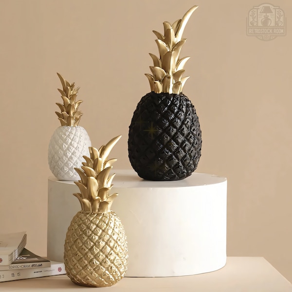 Ananas Standbeeld Home Ananas Model Decor - Gouden Ananas Sculptuur - Zilveren Ananas Ornament - Interieur Design Ananas Decor