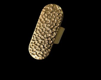 Gold ring, adjustable ring, bronze ring, hammered ring, handmade jewelry, artisan jewelry, women's ring, women's gift, unique ring