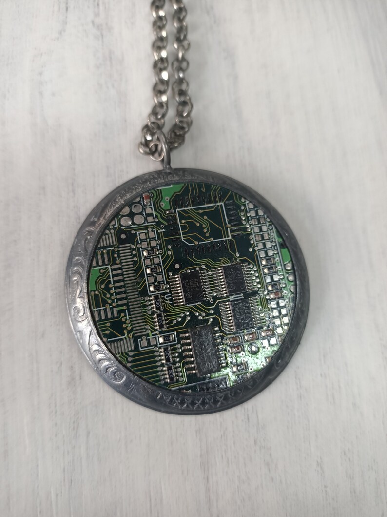 Green Motherboard Necklace,geek Jewel,cyber Jewelry,geek Gift ...