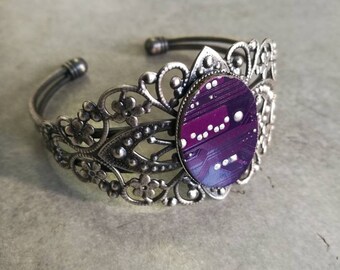 purple circuit board bracelet