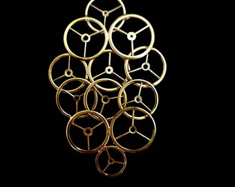 Steampunk vintage clock necklace, vintage clocks upcycled,steampunk pendant,steampunk clothes,steampunk woman,steampunk jewellery,gift