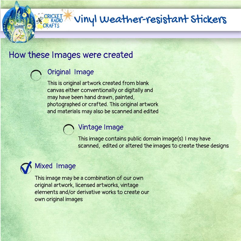 May include: A green tick next to the text "Mixed Image" indicates that this image is a combination of original artwork, licensed artworks, vintage elements, and derivative works. The text explains that the image may be a combination of our own original artwork, licensed artworks, vintage elements and/or derivative works to create our own original images.