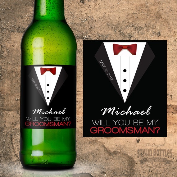 Personalisierte Groomsman Bier Flasche Hochzeit Bier Etiketten Etsy