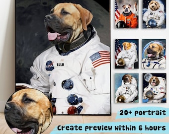 Astronaut Portrait, Custom NASA Portrait, Person Portrait, Funny Custom Portrait, Digital Download, Portrait from Photo, Personalised Art
