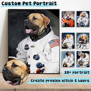 Astronaut Portrait, Custom NASA Portrait, Person Portrait, Funny Custom Portrait, Digital Download, Portrait from Photo, Personalised Art