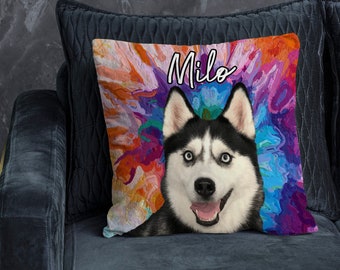 Almohada personalizada para mascotas Uso de la forma de mascota Su nombre de foto Almohada personalizada para perros y gatos Fundas de almohadas personalizadas para gatos Almohada con imagen de gato Almohada con imagen de mascota