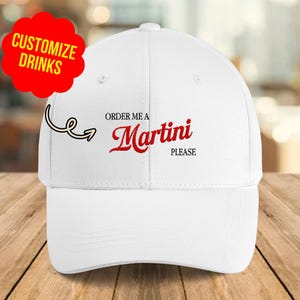 Custom Embroidered Drink Hat: Funny Party Baseball Cap for Cocktail Lovers
