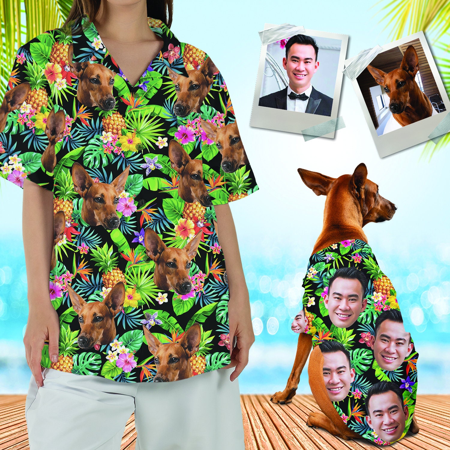 Matching hawaiian shirts clearance dog