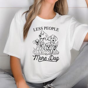 Comfort colors Less People More Dogs, Funny Dogs Shirt, Dog Lover, Trendy Dog Mom, Vintage Retro Dog Mama, Dog Lover Gift, Dog Saying Quotes