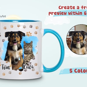 Custom Pet Mug From Your Photo Pet Name Custom Dog Mug Dog Coffee Cup Personalized Pet Mugs Dog Mom Mug Personalized Cat Dad Mug New Dog Mug
