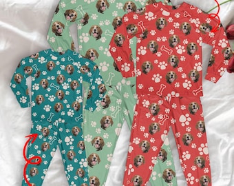Custom Pet Face Pajamas, Personalized Family Pants with Photo, Funny Dog Pajamas, Unique Birthday and Christmas Gift