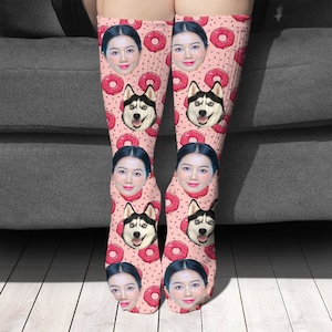 Modern Custom Pet Socks Personalized Pet Socks Custom Dog Socks Custom Cat Socks Fathers Day Gifts Cat Dad Gift Dog Dad Gifts Dog Face Socks