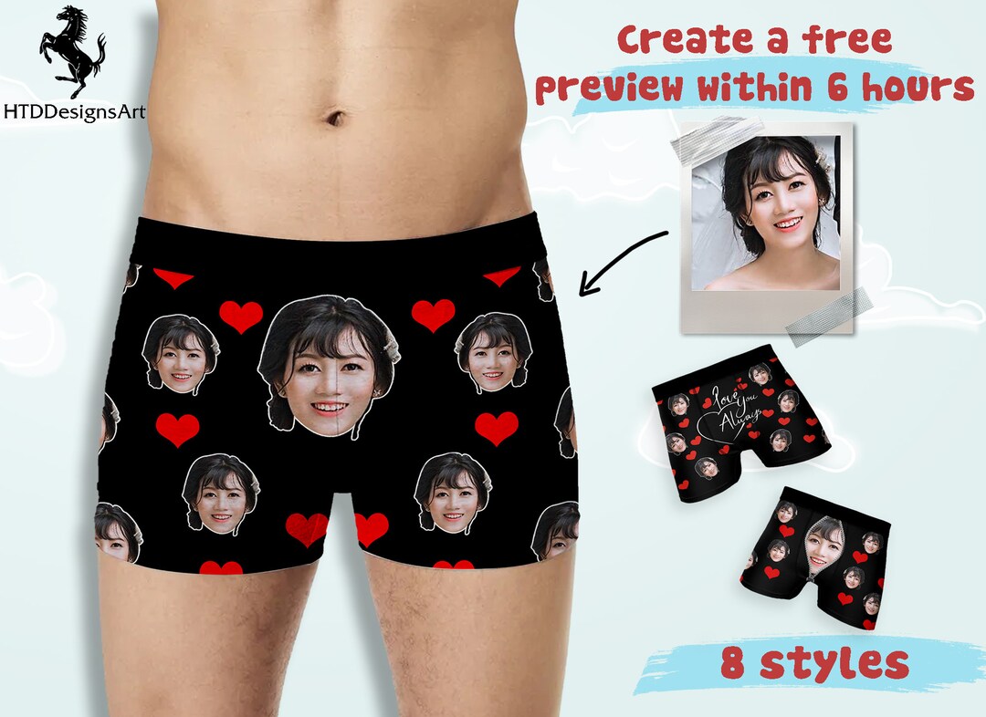 Custom Briefs Custom Face Boxer Briefs, Personalized Photo Print Underwear Design ...