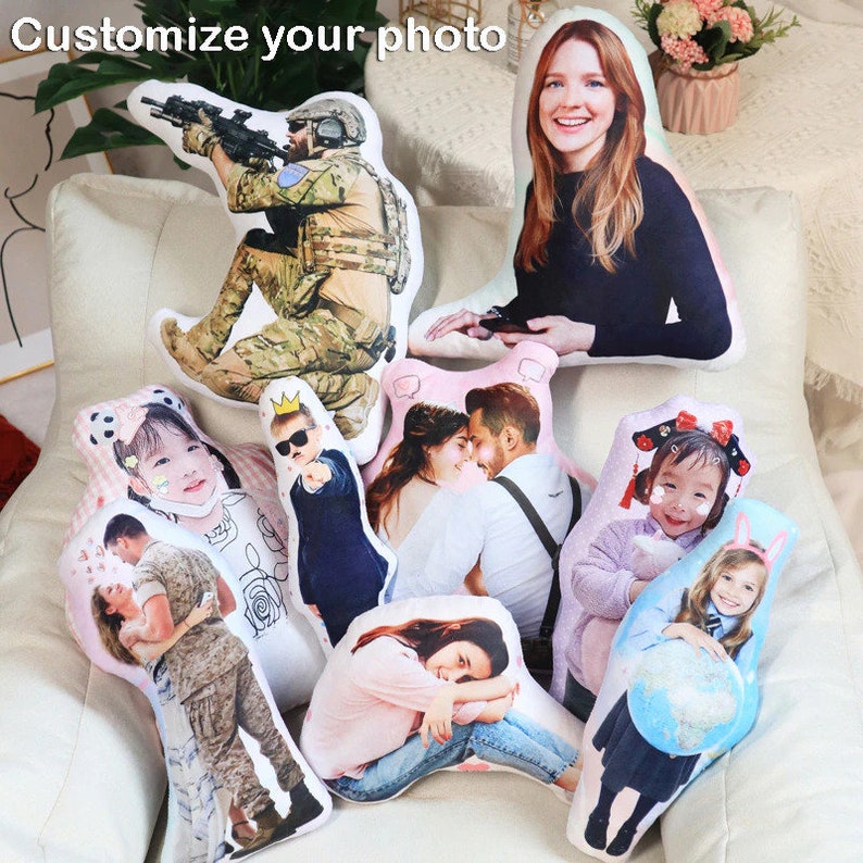 Custom Shaped Pillow From Photo, Personalized 3D Pillow, Custom Pet Gift, Custom Face Pillow,Dog Cat Pillow, Pillow Gift For Dad Mom Her Him image 10