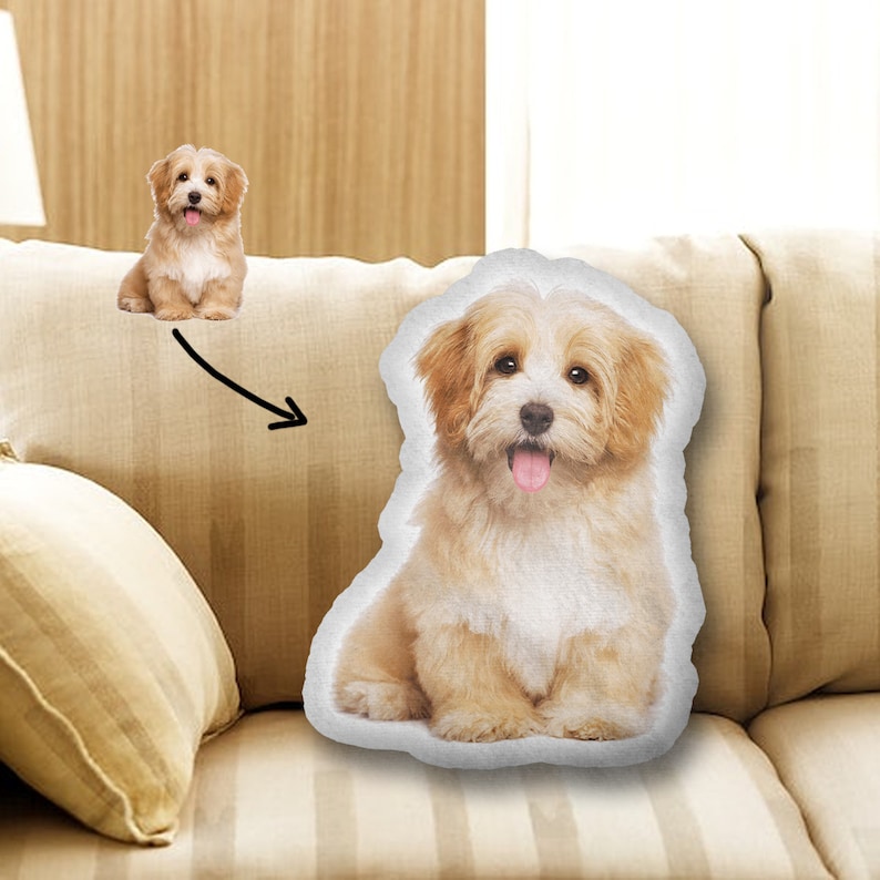 Custom Shaped Pillow From Photo, Personalized 3D Pillow, Custom Pet Gift, Custom Face Pillow,Dog Cat Pillow, Pillow Gift For Dad Mom Her Him image 4