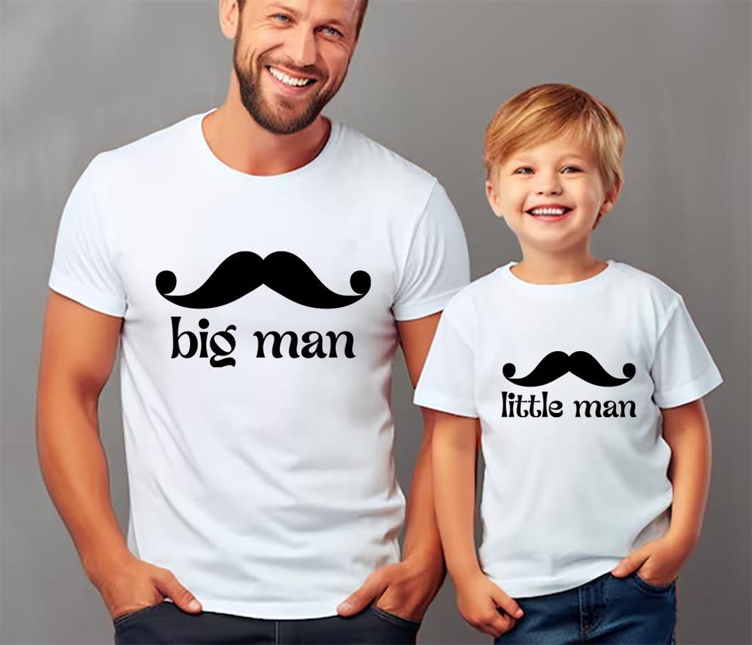 Father and Son Matching Shirts Big Man Little Man Outfit, Dad and Kid — free download