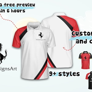 Custom Performance Polo Your Text Logo Business Polo Shirt,Custom Polo Shirt,Custom Logo Design Unisex,Company Name Logo,Work Polo Wear