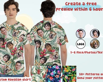 Gepersonaliseerde foto gezicht T-shirts, huisdier gezicht T-shirt, gezichten op shirt, gepersonaliseerde foto shirt cadeau, aangepaste gezicht T-shirts, aangepaste gezicht shirt