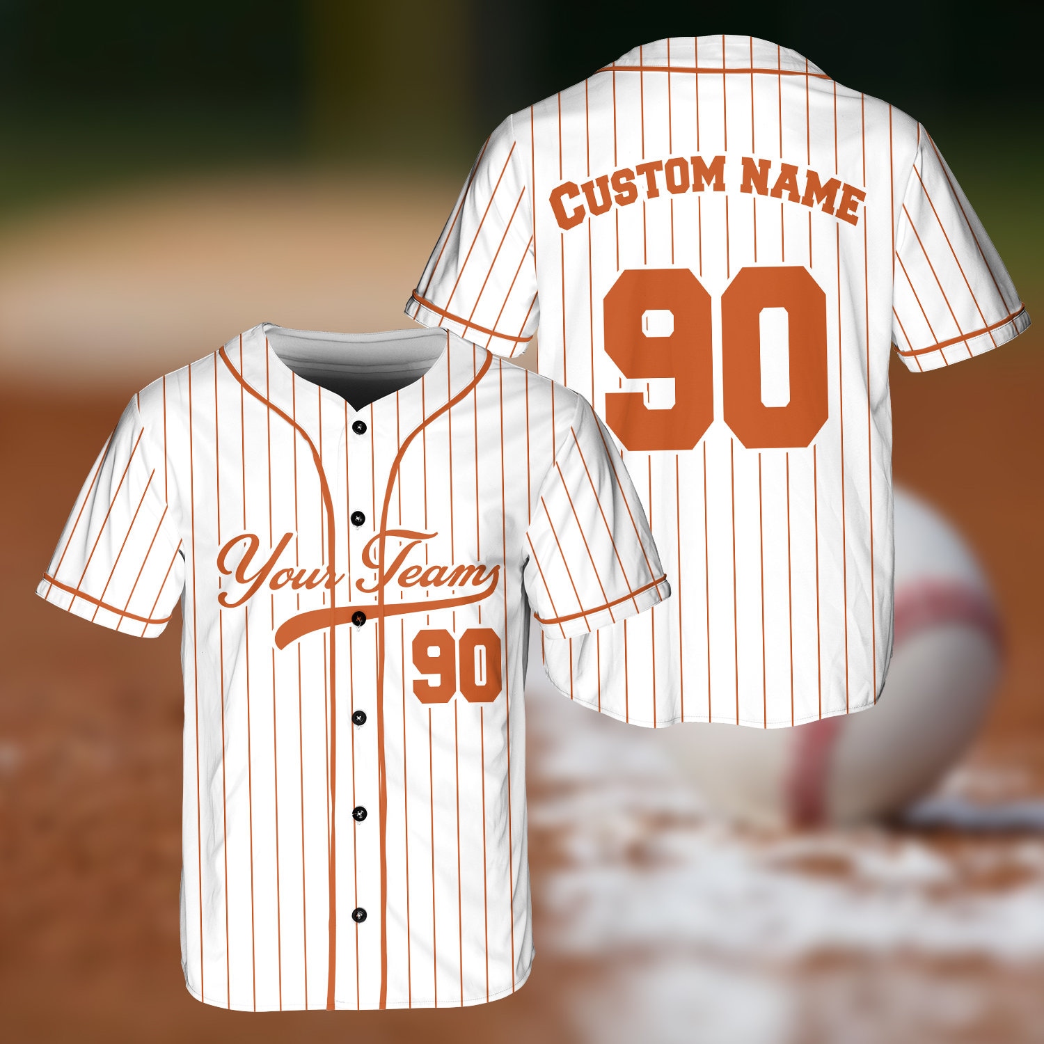 Personalized Name Team,Custom Stripe Line Color Baseball Jersey