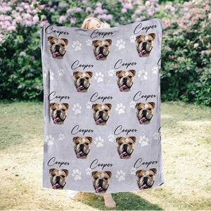 Benutzerdefinierte Haustier Decke von Ihrem Haustier Foto, Name benutzerdefinierte Hundedecke, personalisierte Hundedecken, Katze Bild Decke, Haustier Foto Decke Hundegeschenk