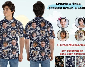Custom Polo Shirt, Personalized Short Sleeve Golf Shirt with Picture Logo Face Dog Photo Printed Polo Shirt, Custom Polo Shirt, Custom Polo