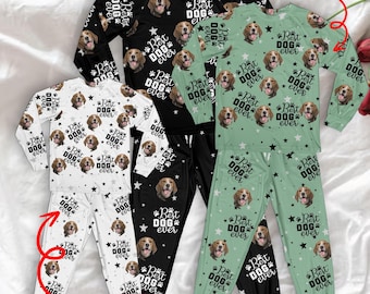 Divertente foto personalizzata, il miglior genitore di cani o gatti di sempre, pigiama per la famiglia, regalo personalizzato per gli amanti degli animali