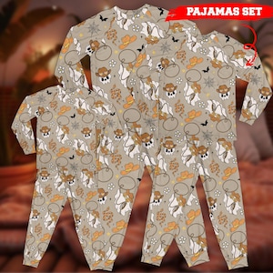 Cowboy Ghost Family Pyjamas Set: Western Halloween-sovkläder