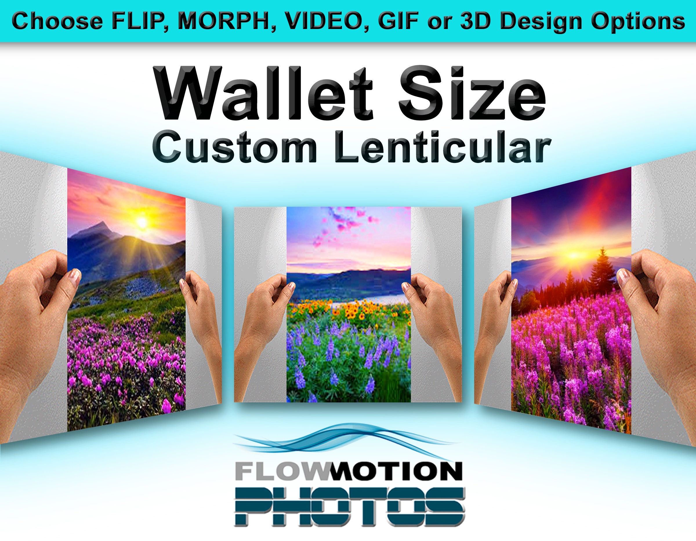 10X Lenticular Sheets Lens 3D FLIP Images Print Photos Poster  50LPI/75LPI/100LPI